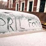 A car parked on the Harvard campus on March 31, 1997.